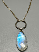 Moonstone Infinity Pendant Necklace