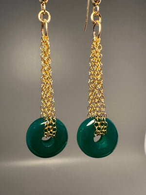 Green Onyx Earrings