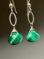 Pair of Mini Malachite Earrings