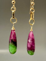 Ruby Zoisite Drop Earrings