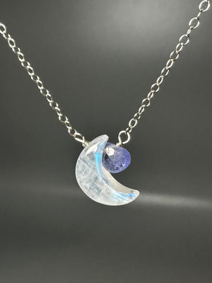 Moonstone Tanzanite Necklace