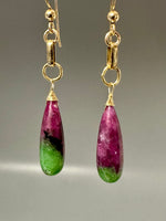 Ruby Zoisite Drop Earrings