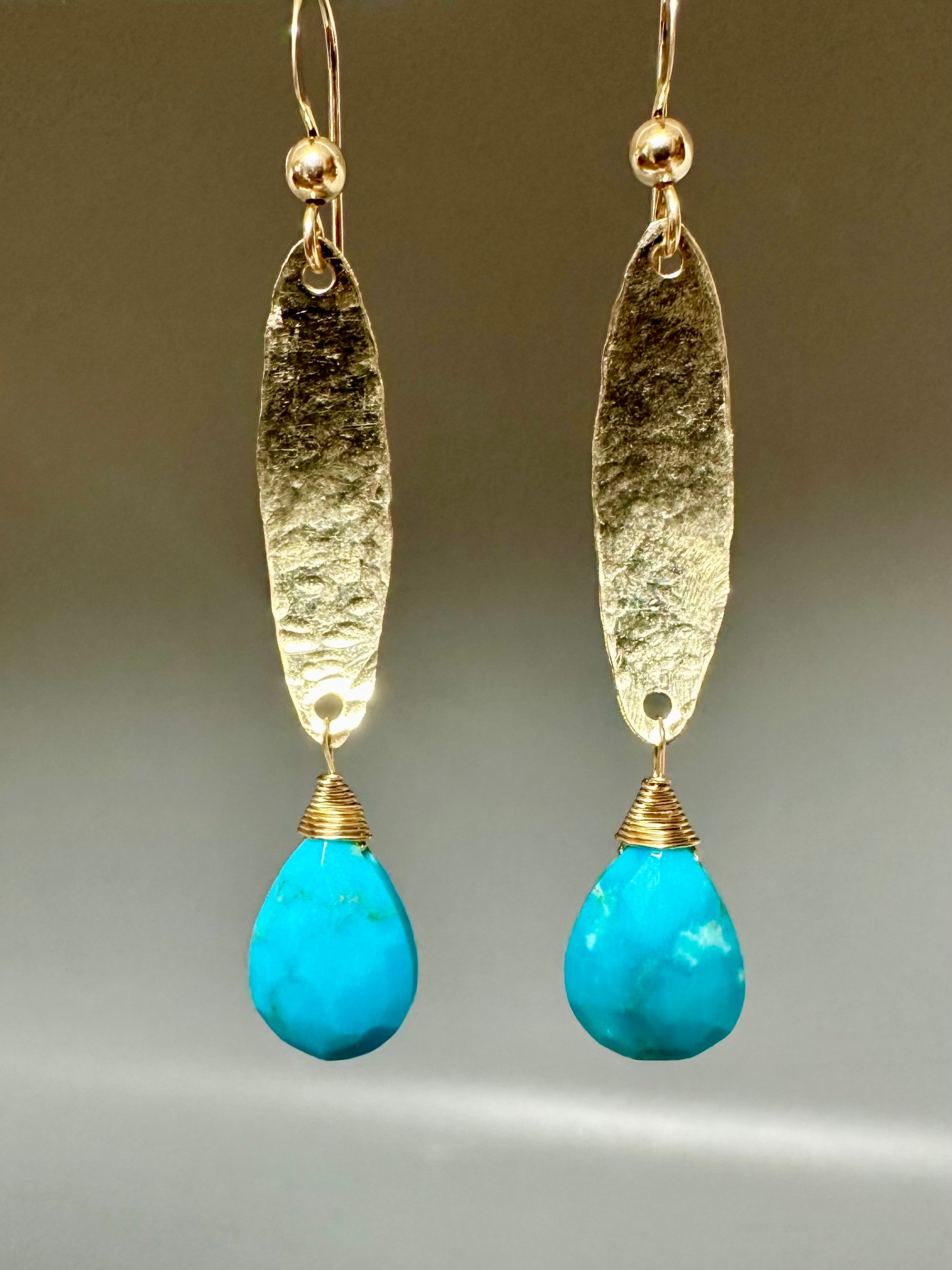 Pair of Whisper Turquoise Drops