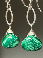 Pair of Mini Malachite Earrings