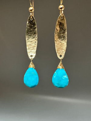 Pair of Whisper Turquoise Drops