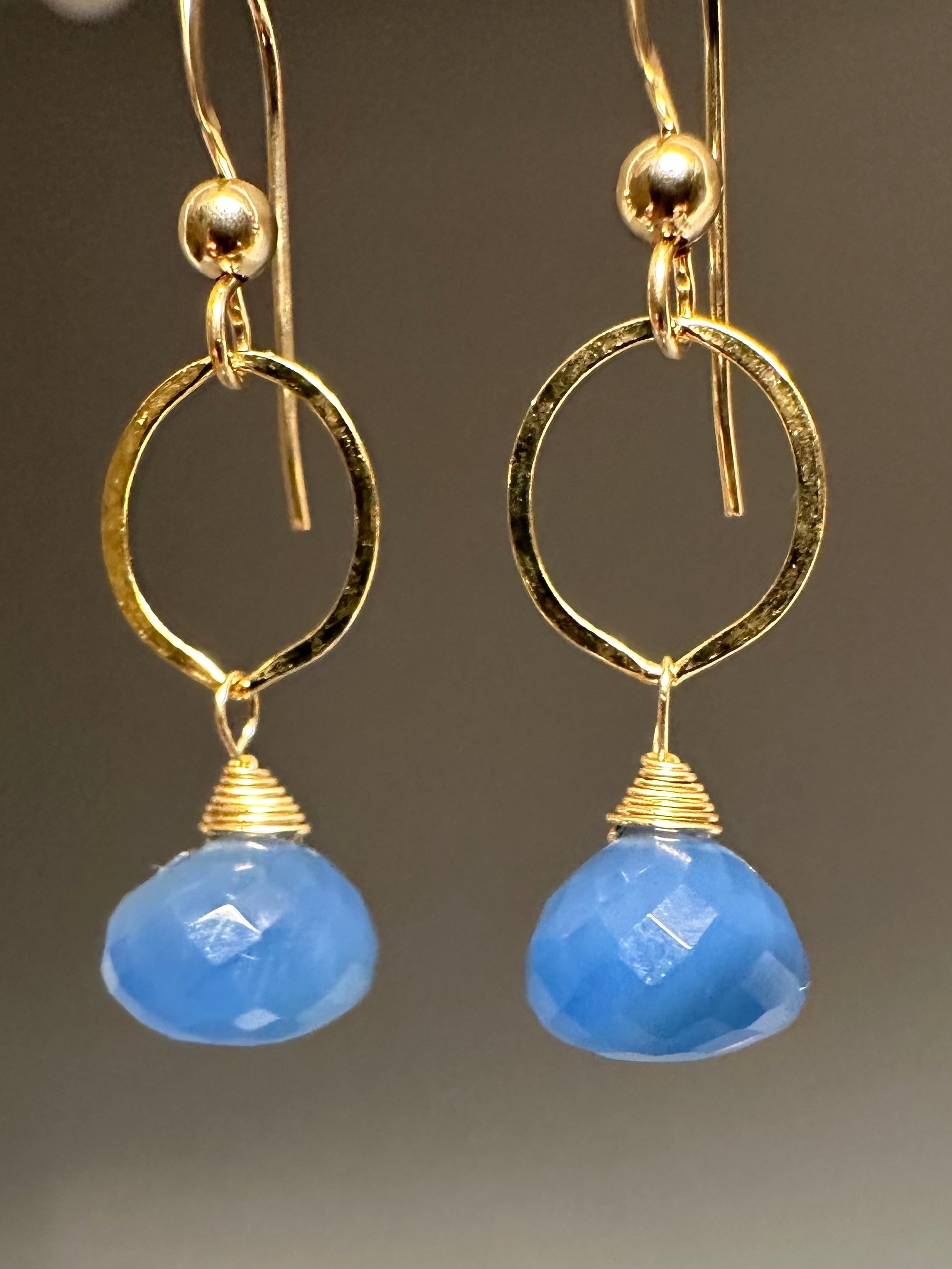 Pair of Blue Chalcedony Earrings