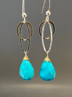 Turquoise Two-Tone Earrings