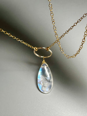 Moonstone Infinity Pendant Necklace