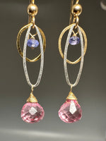 Pink Quartz Dangles