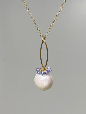 Pearl Tanzanite Necklace