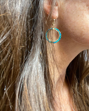 Chrysocolla Infinity Earrings