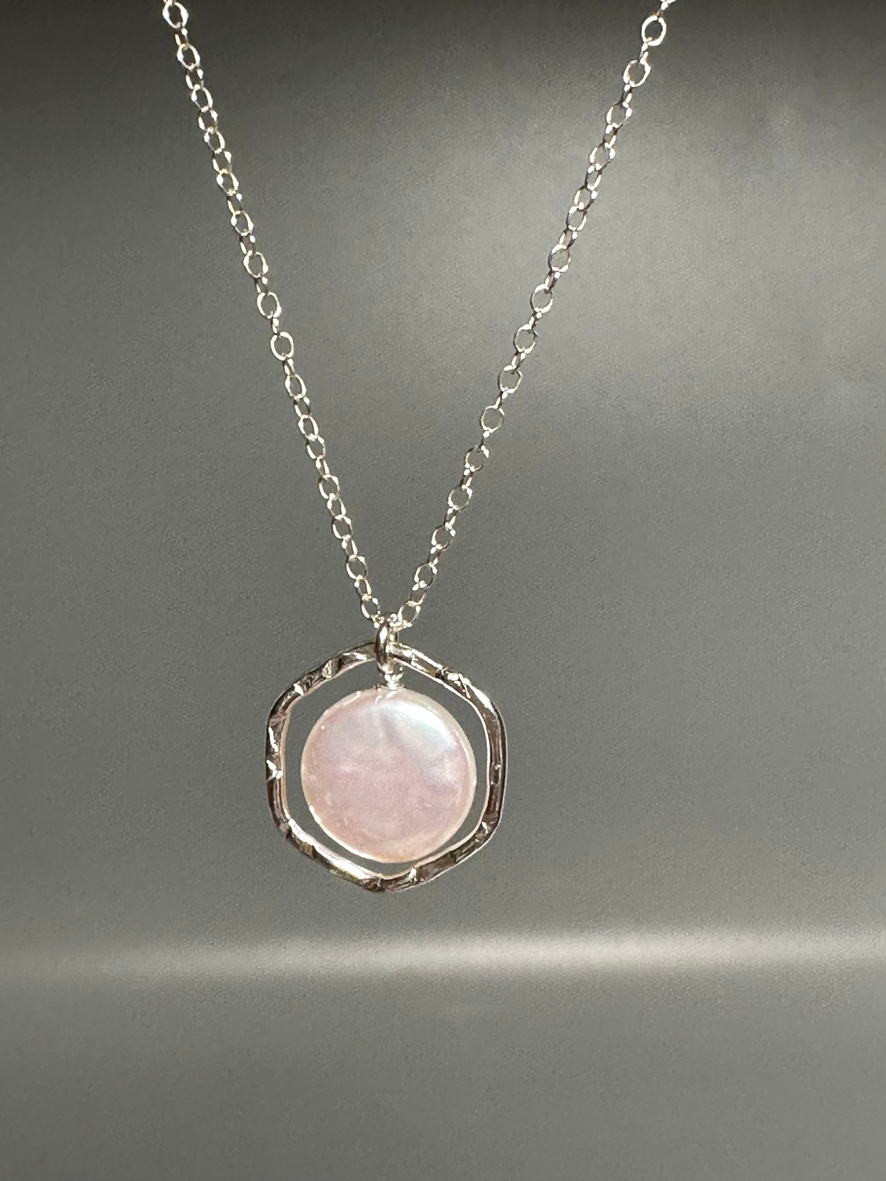 Coin Pearl Framed Necklace