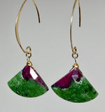 Ruby Ziosite Fan Earrings