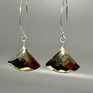 Pair of Pyrite Fan Earrings