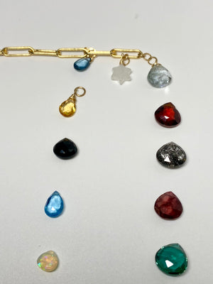 Paper clip stone bracelet