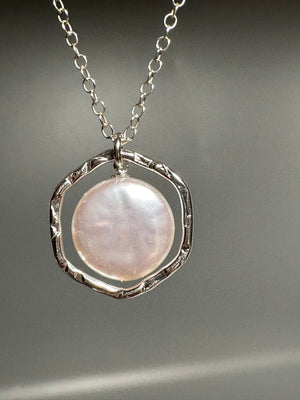 Coin Pearl Framed Necklace
