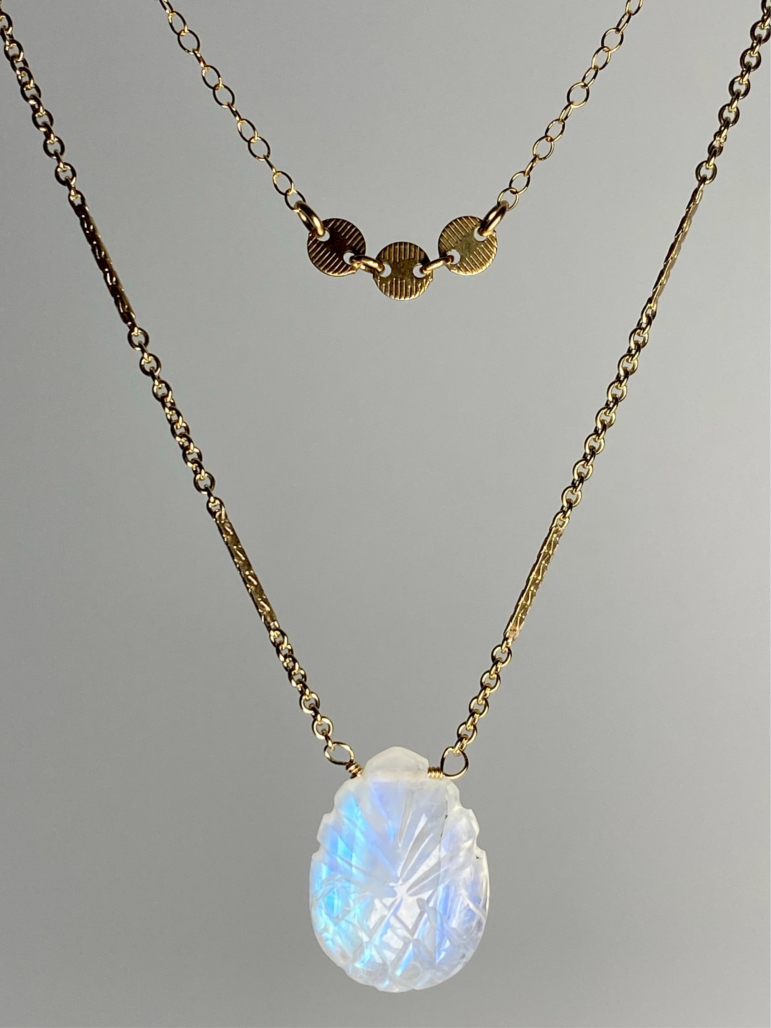 Moonstone Pineapple Necklace