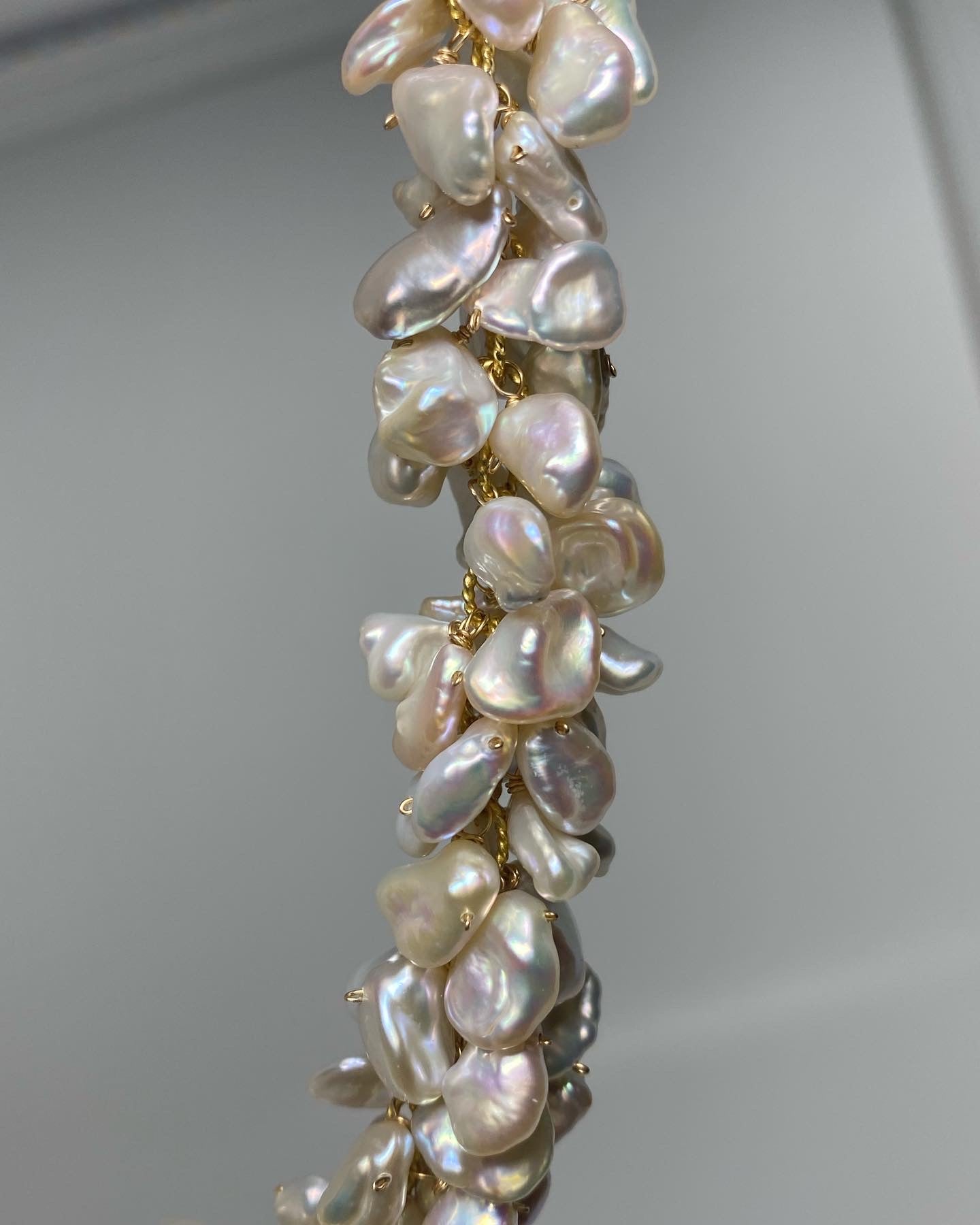 Keshi Pearl Cluster Necklace