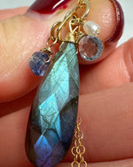 Labradorite Charm Pendant Necklace