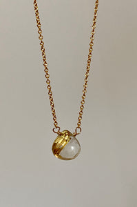 Golden Rutilated Quartz Necklace