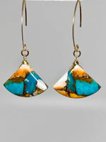 Turquoise Oyster Shell Earrings