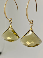 Whiskey Topaz Fan Earrings