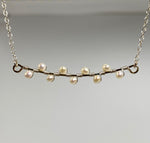 Leila Two Tone Pearl Branch Necklace