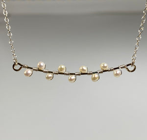 Leila Two Tone Pearl Branch Necklace
