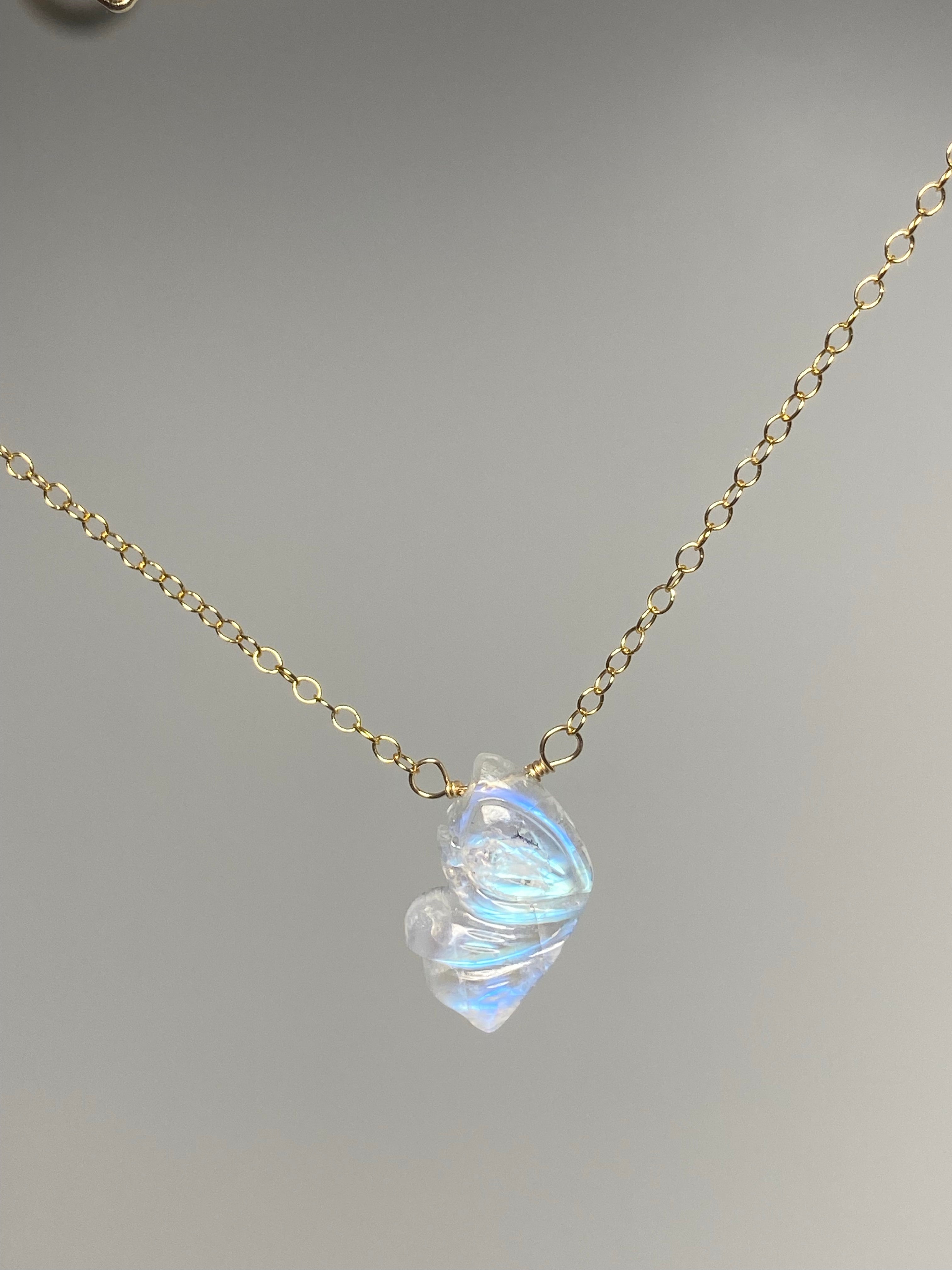 Moonstone Angel Wing Necklace