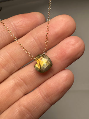 Labradorite Heart Necklace