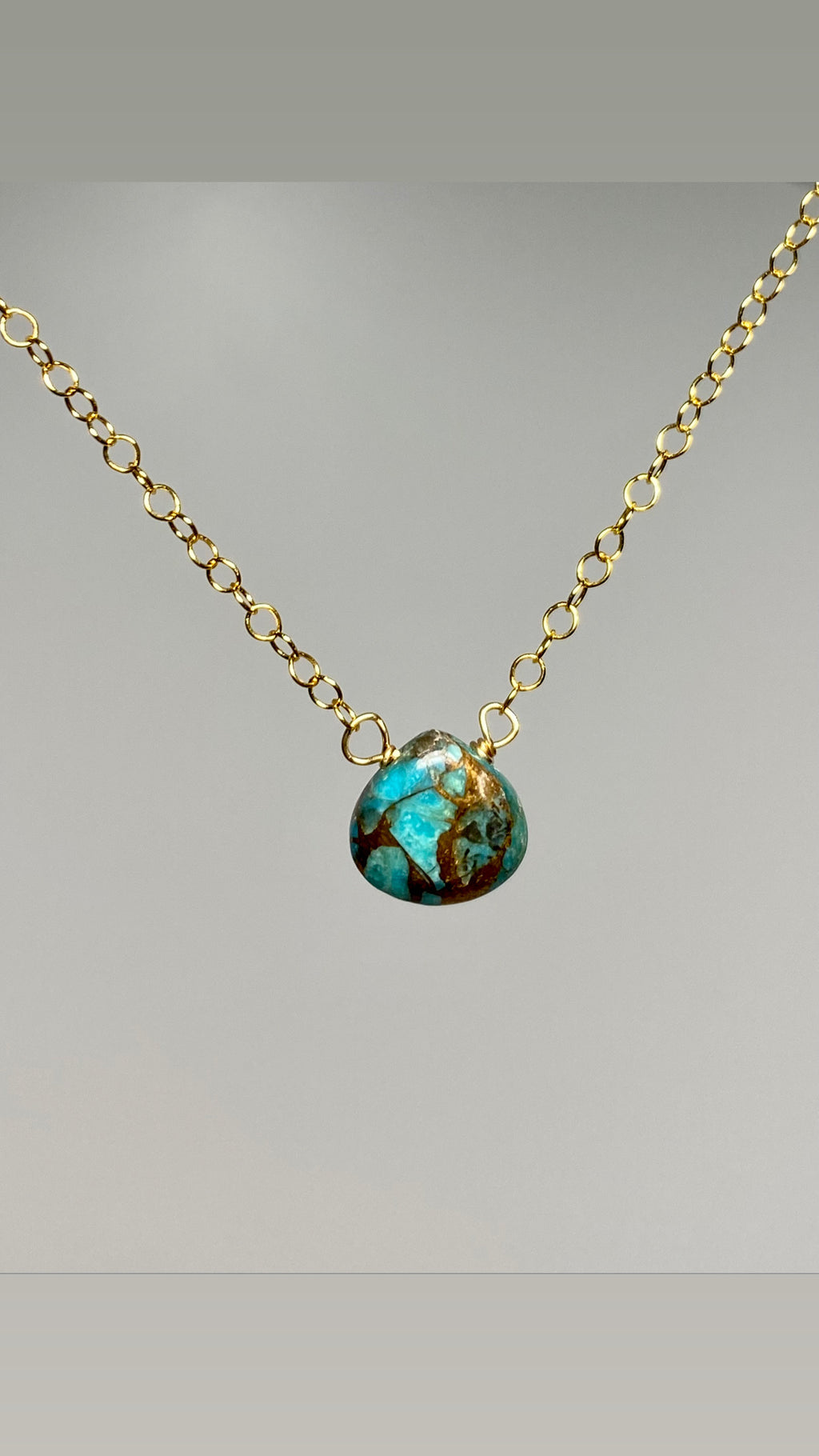 Blue Copper Turquoise Mini Necklace