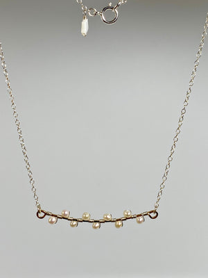 Leila Two Tone Pearl Branch Necklace