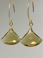 Whiskey Topaz Fan Earrings