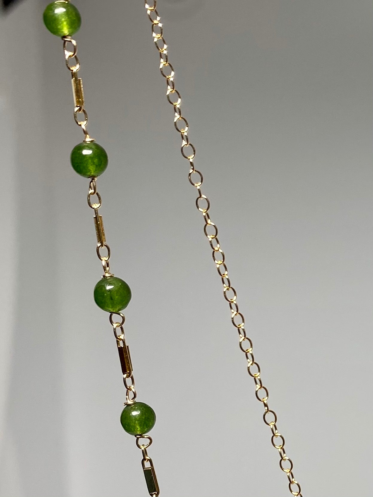 Jade Double Chain Necklace