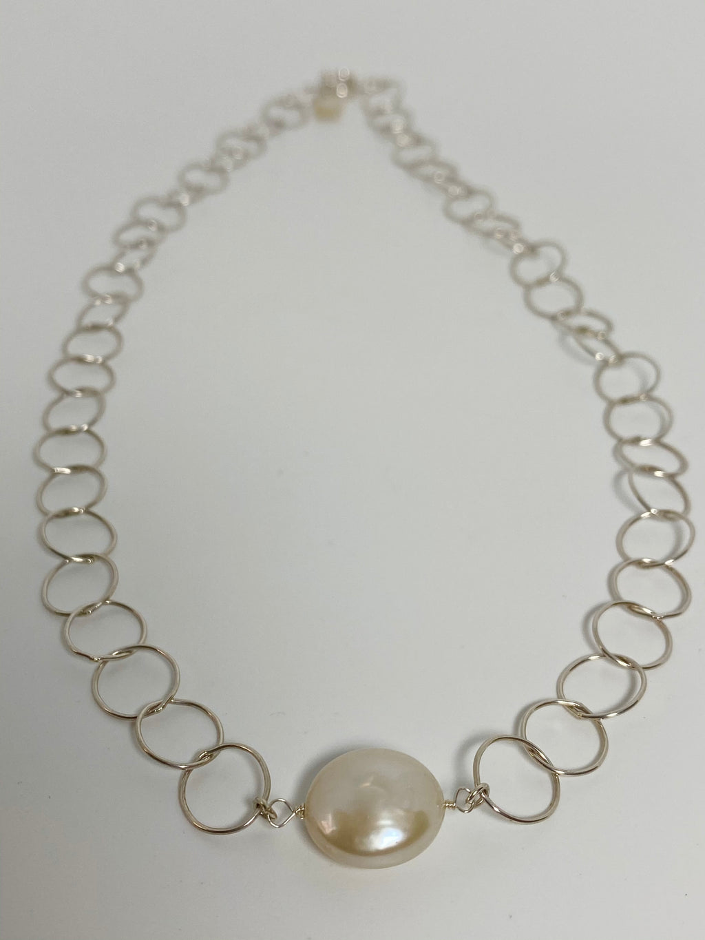Coin Pearl Infinity Necklace