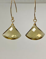 Whiskey Topaz Fan Earrings