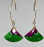 Ruby Ziosite Fan Earrings