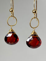 Red Quartz Infinity Earrings