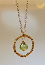 Peridot Circle Necklace