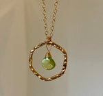 Peridot Circle Necklace