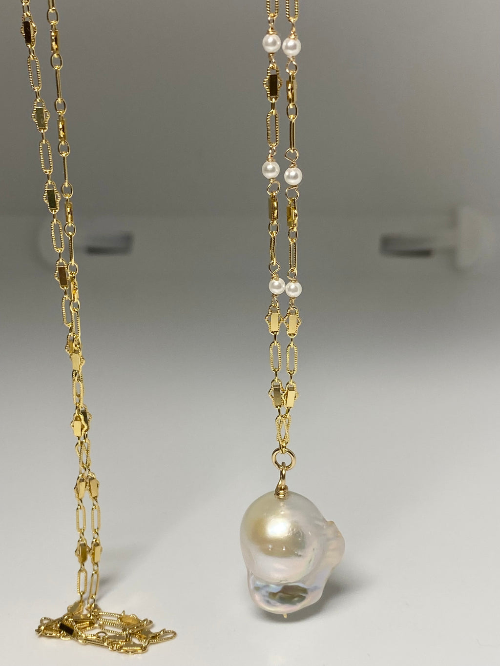 Baroque Pearl Lavaliere Necklace