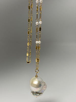 Baroque Pearl Lavaliere Necklace