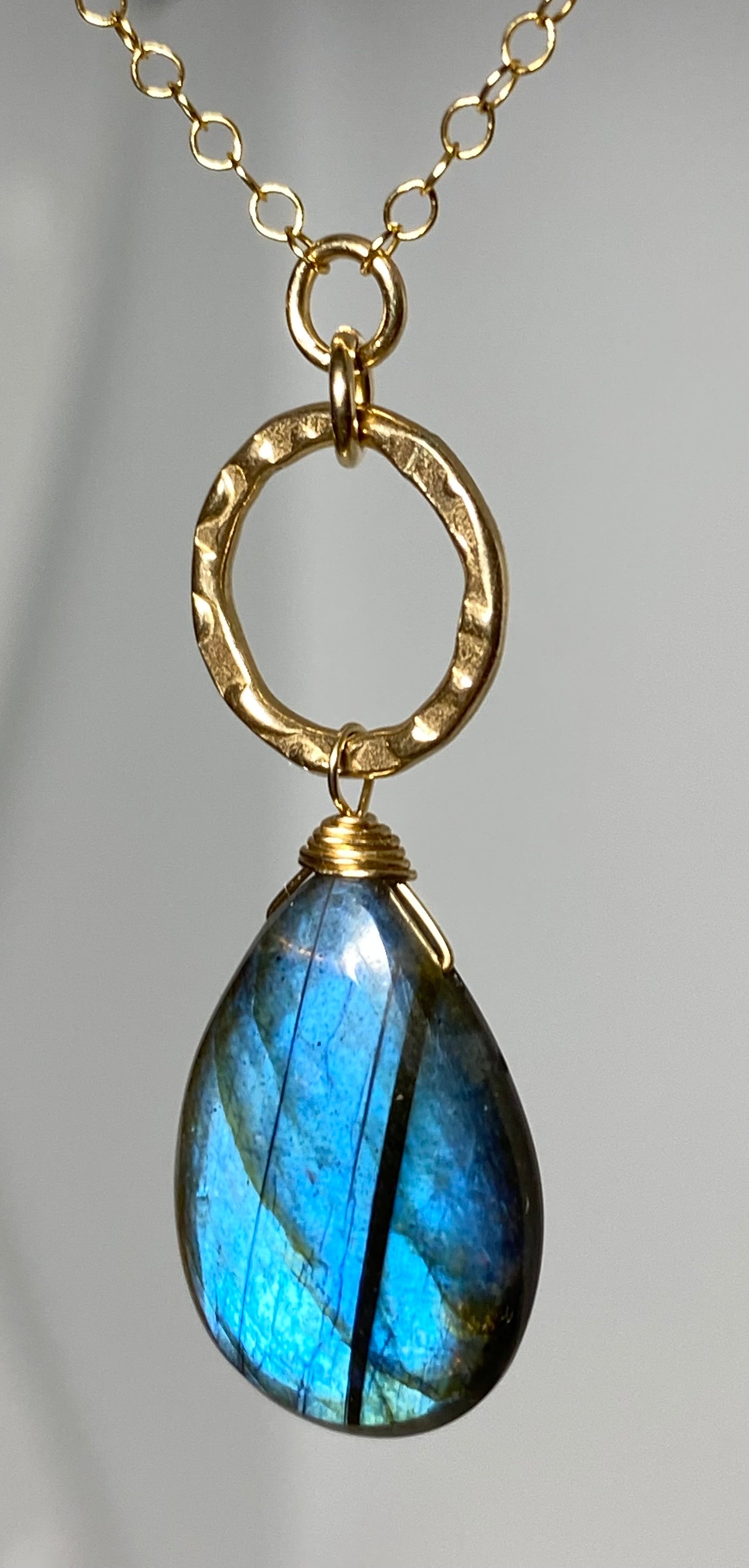 Labradorite Infinity Pendant Necklace