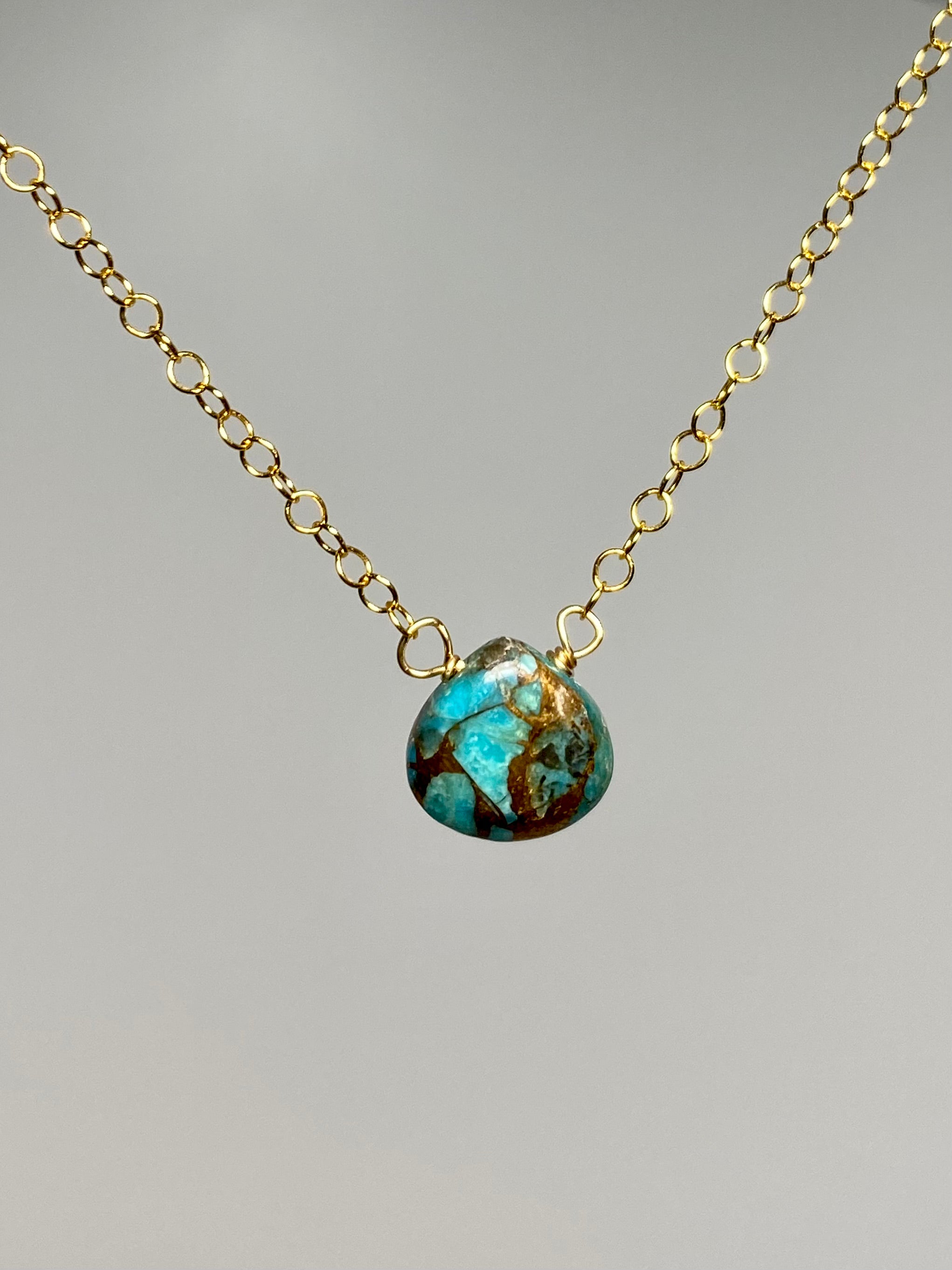 Green Copper Turquouse Mini Necklace