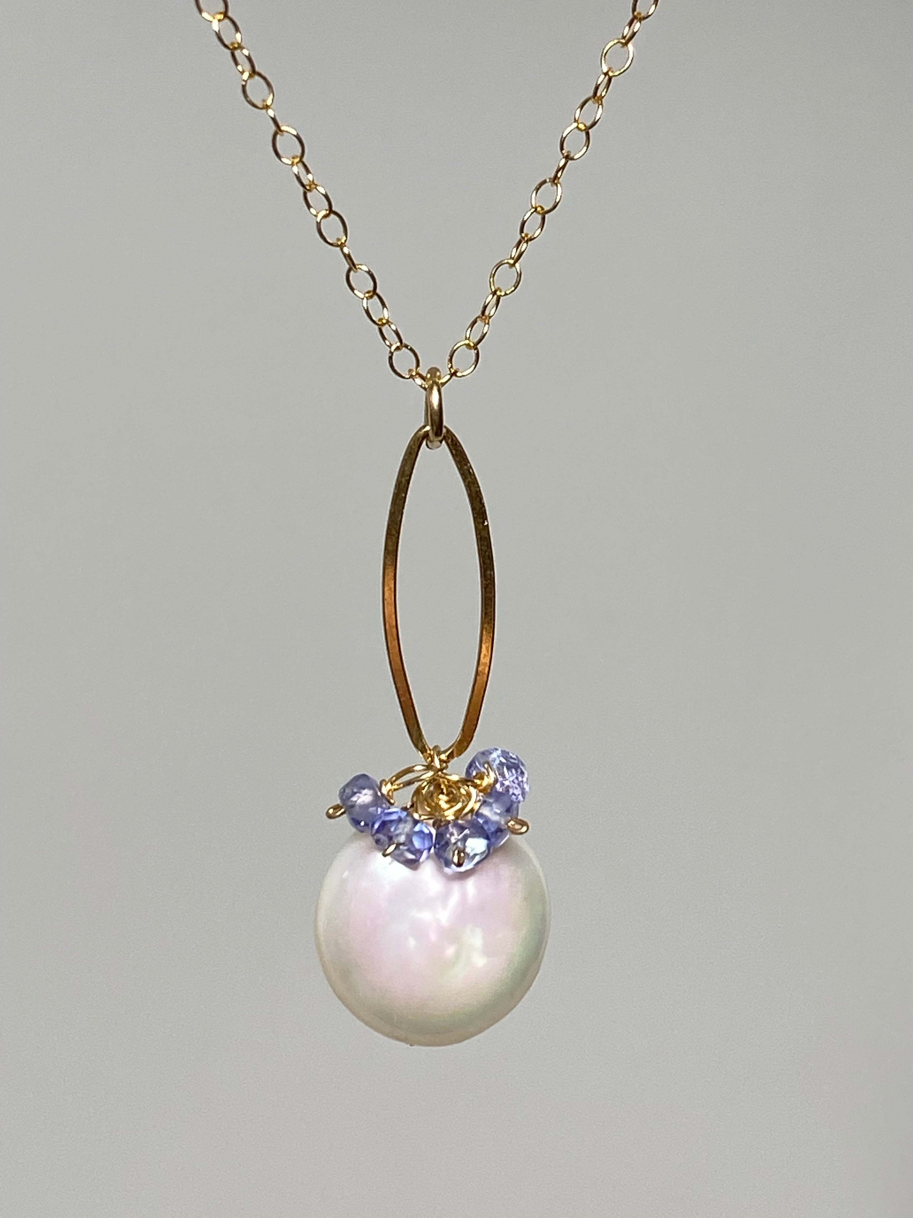 Pearl Tanzanite Necklace