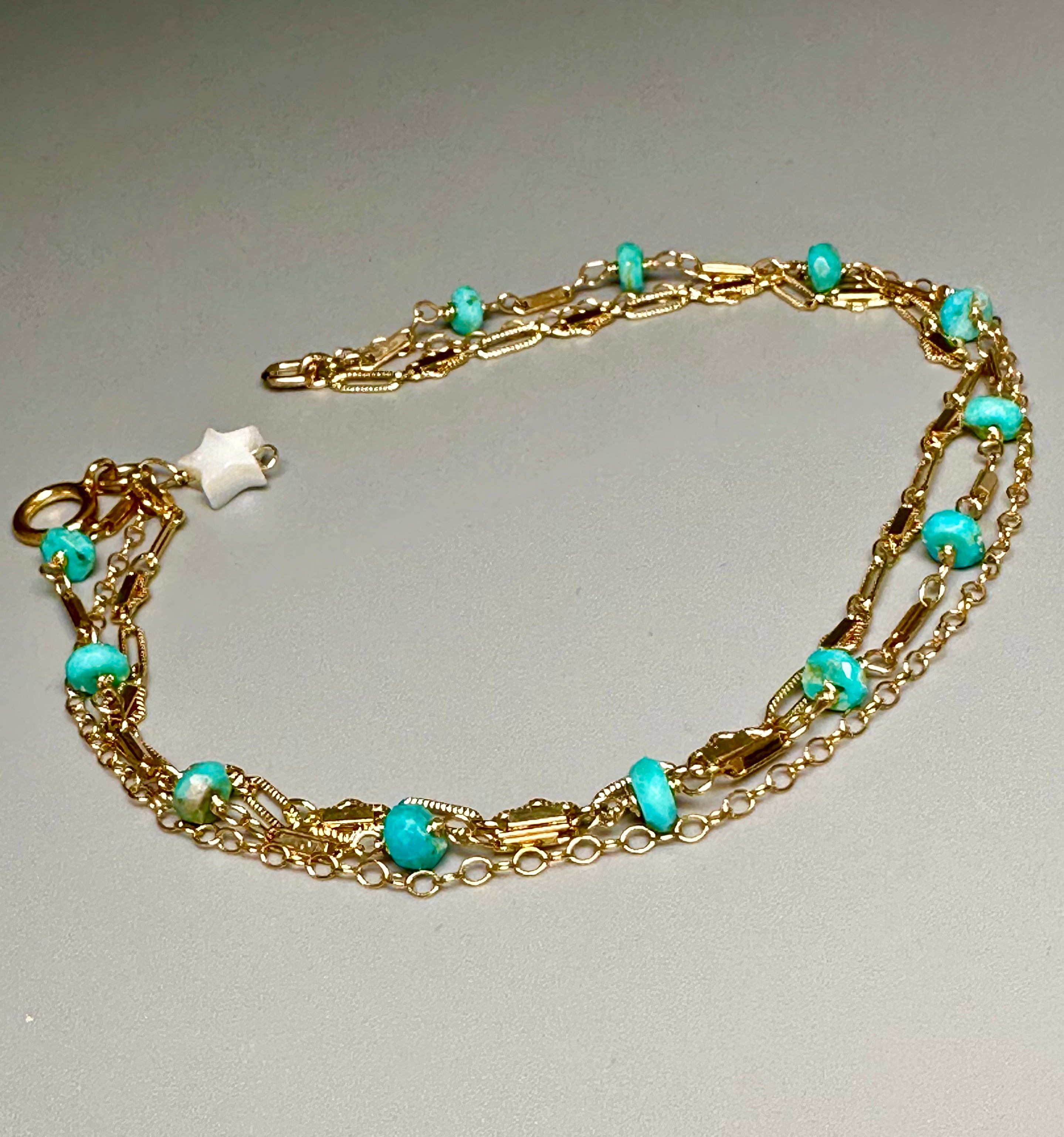 Turquoise layering bracelet