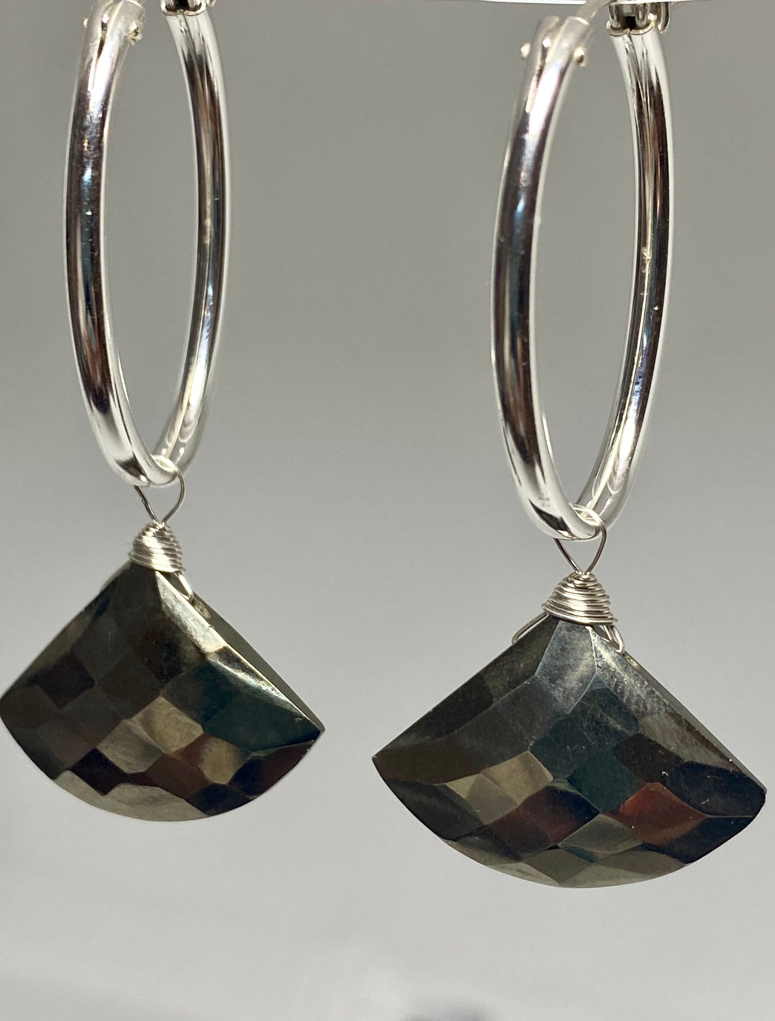 Pyrite Hoop Earrings